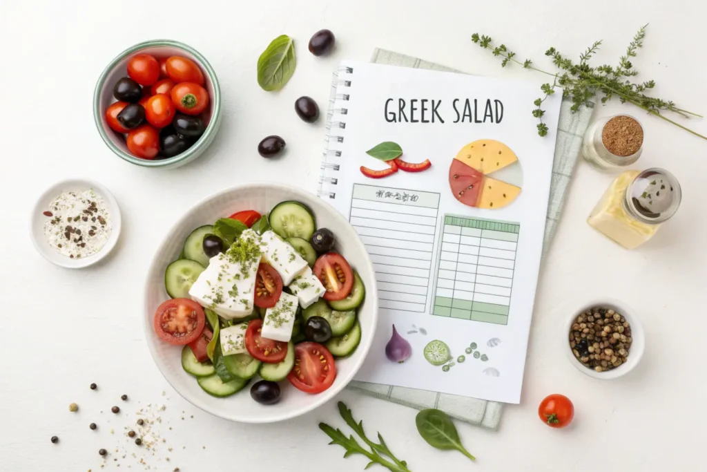 Nutritional breakdown of Panera Bread Greek Salad.