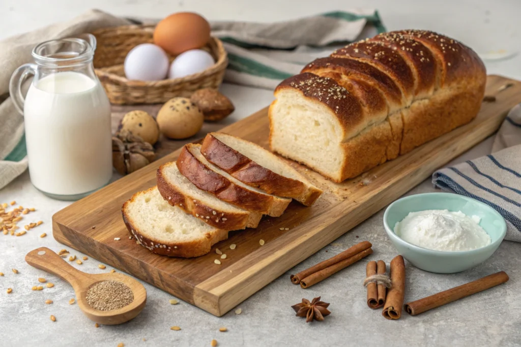 Variety of bread options for making crunchy French toast