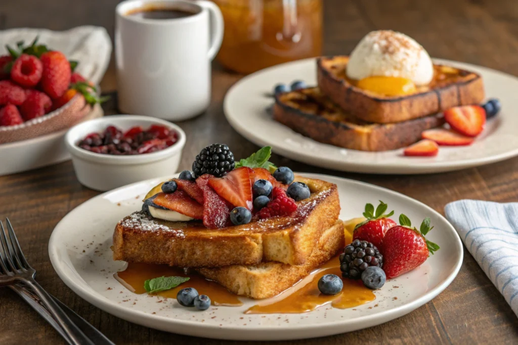 Sweet and savory French toast toppings