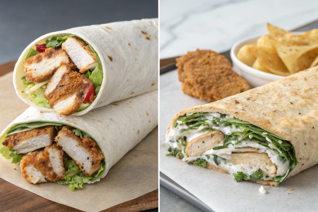 Healthy swaps for chicken Caesar wrap ingredients