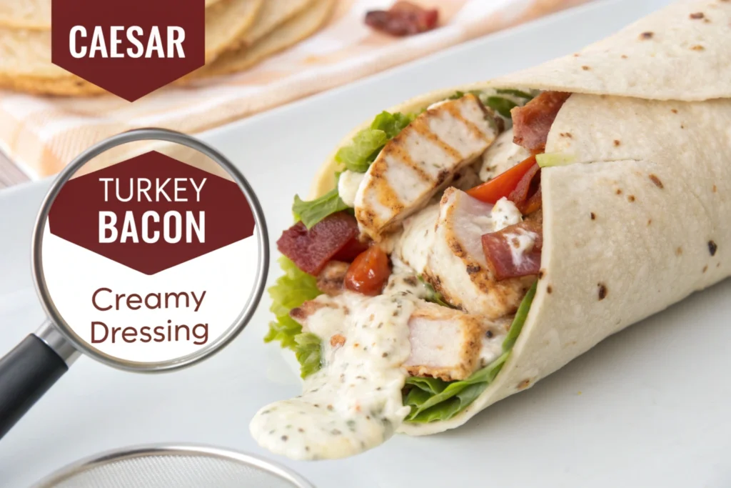 Hidden calories in a chicken Caesar wrap