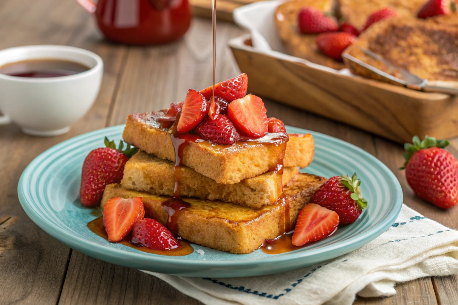 French Toast Crunch French Toast served with fresh berries and syrup